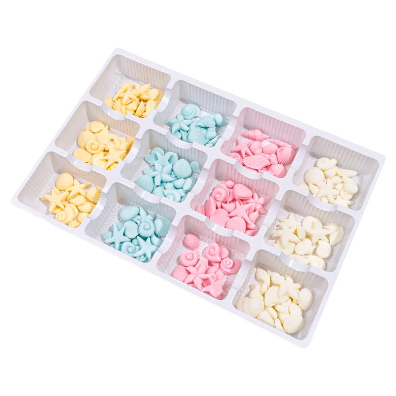 巧克力贝壳鱼尾巴蛋糕装饰成品