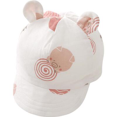 aqpa新生儿夏季防晒棉纱布太阳帽