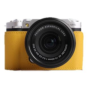 cam-in 富士XM5相机保护套真皮X-M5底座相机包牛皮壳半套
