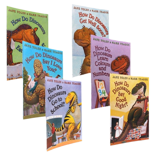 家有恐龙习惯养成图画书 英文原版绘本 How Do Dinosaurs 吴敏兰书单推荐 行为养成安全教育情商培养6册 3-6岁亲子读物可搭皮特猫