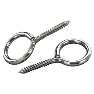 304不锈钢焊接圆环自攻螺丝加长带环羊眼圈吊钩活节螺钉