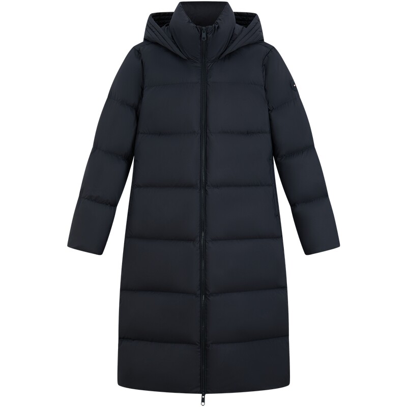 Tommy女装90绒中长款连帽羽绒服