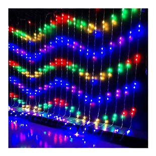 新款遥控高亮数码流水瀑布灯W箭形春节阳台窗帘灯庭院装饰灯 包邮