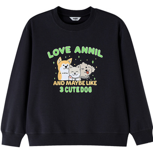 【商场同款】安奈儿童装男女童圆领长袖卫衣秋新款AM531980