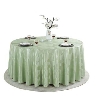 圆桌桌布防水防油免洗酒店饭店圆餐桌台布欧式圆形家用桌垫台布艺