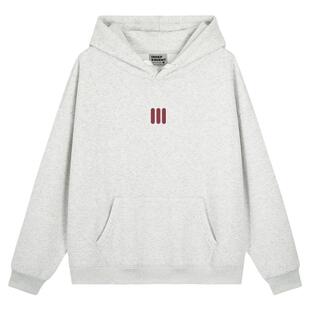 美式慵懒风设计感韩系宽松花灰色连帽卫衣女2025秋冬新款加绒上衣