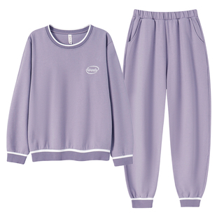 春秋季睡衣女长袖纯棉可外穿2025新款运动秋款收口舒适高档家居服