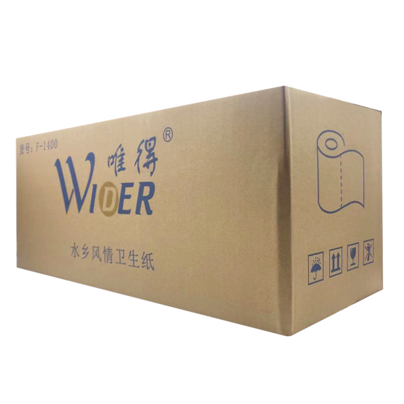 唯得卷纸1400型4层整箱装20卷家庭家用厕卷筒卫生纸酒店整箱包邮