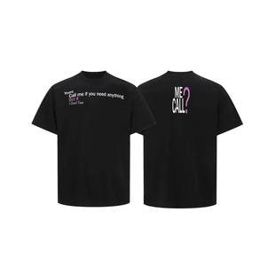 有事打给我*ATOP优等生趣味标语300gt恤重磅纯棉男女夏季短袖