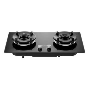 海尔防干烧可调底盘燃气灶家用 QGBE2天然气双灶台式猛火灶具嵌入