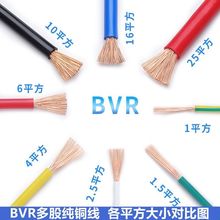 家用电线 1.5 2.5 4 6 10 平方16单铜芯线电线软线bv线国标纯铜线