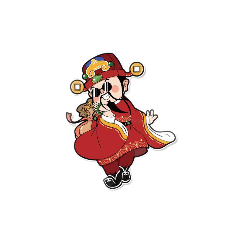 发大财神爷网红打卡楼梯扶手台阶墙面装饰2026马中国新年氛围布置