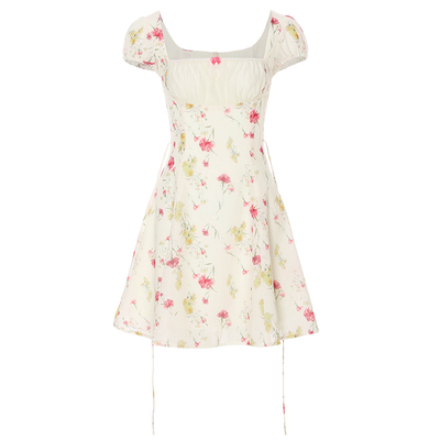 sincethen法式碎花方口领连衣裙