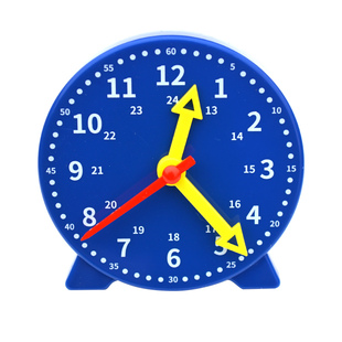 小学一年级儿童识表教具钟表模型两针联动数学二年级教学三针联动