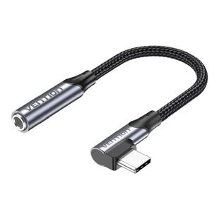 威迅typec耳机转接头弯头短typc圆孔转换头3.5mm接口U盾插口转换器线tpc适用于手机