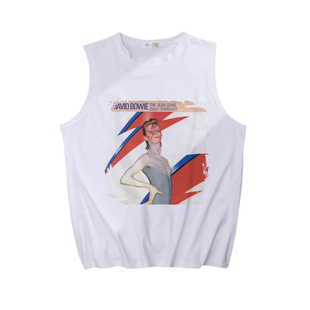 david bowie大卫鲍伊威摇滚明星glam rock无袖T恤坎肩宽肩背心