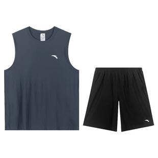 安踏篮球服套装男夏季新款速干透气背心短裤宽松大码跑步运动服男