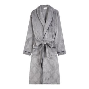 秋鹿【抗静电】秋冬保暖睡袍男珊瑚绒睡衣加厚大码休闲法兰绒浴袍