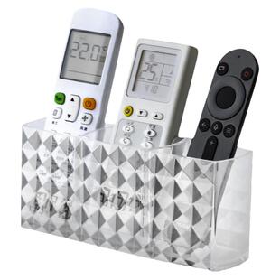 遥控器收纳盒桌面客厅电视创意轻奢床头茶几展示亚克力手机置物架