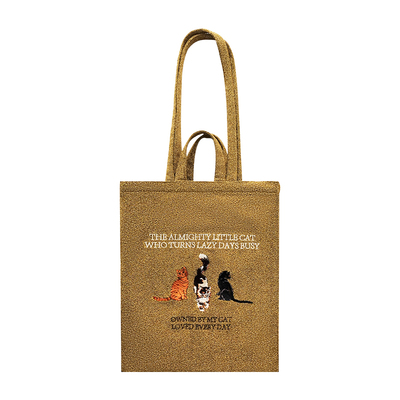 SoftServe猫狗刺绣单肩托特包包