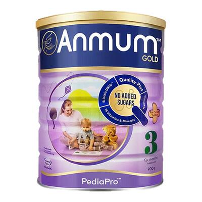 ANMUM安满婴幼儿奶粉3段900g新西兰原装进口DHA连动配方1岁+适用
