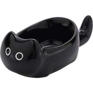 陶瓷暹罗猫调料碟味碟可爱高颜值小碟子蘸料碟烤肉火锅酱油碟醋碟