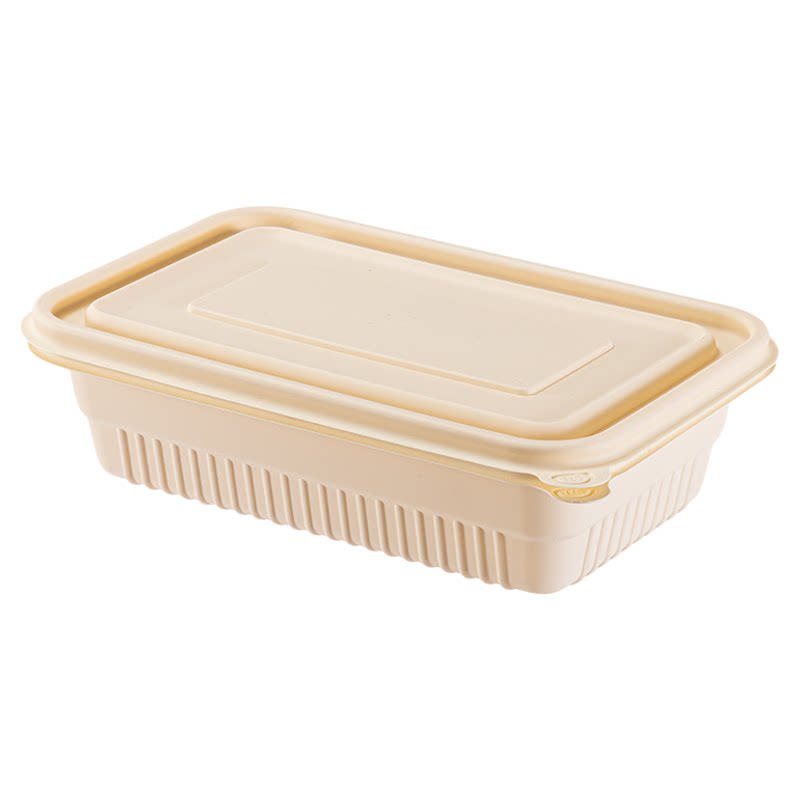 打包盒微波炉可加热一次性饭盒带盖食品级快餐盒可降解日式沙拉盒