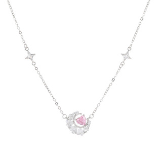 S925纯银新款轻奢幻梦心月项链女高级感网红ins风锁骨链礼物饰品