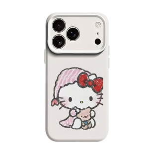 睡衣小猪猫咪适用苹果17情侣手机壳iPhone16promax磁吸15新款14可爱13mini卡通12小众11创意x液态硅胶男女air