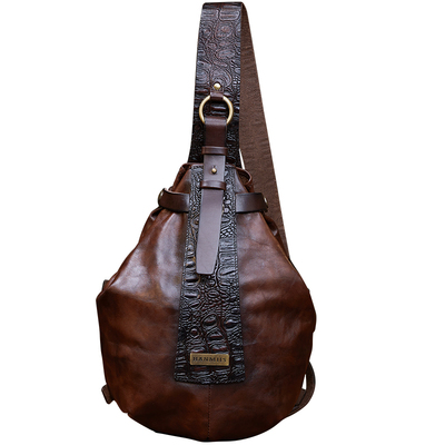 HANMIIS/汉名仕头层真皮斜挎包