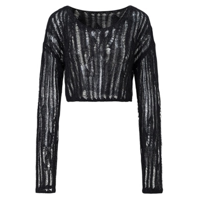 COLORGOOSE春夏镂空长袖针织衫