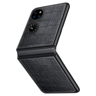 适用于华为pocket2手机壳真皮后盖折叠屏P50 Pocket折叠宝盒保护套商务牛皮时尚个性保护壳