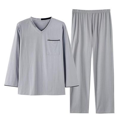 莫代尔秋季冰丝大码男款家居服