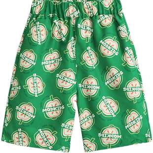 MQD童装男童短裤沙滩裤夏季裤子宝宝休闲裤儿童夏威夷撞色五分裤