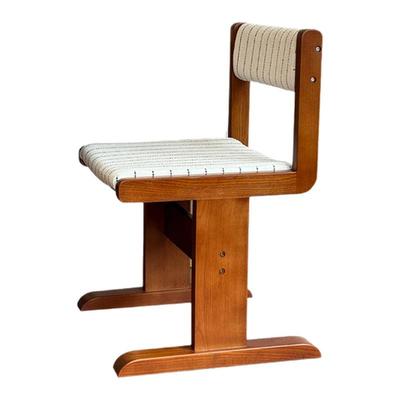 DPstudio中古实木餐椅家用单人靠背椅法式复古条纹设计师简约单椅