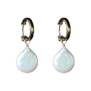 云朵系列巴洛克珍珠耳环HOOP耳饰