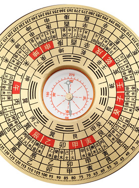 禅意阁全铜罗盘随身携带罗经仪