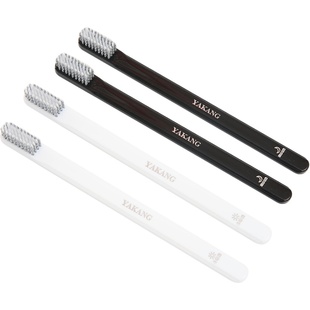 日系8支黑白男女情侣牙刷软毛成人家用竹炭超细超软小头家庭装