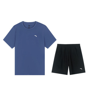 安踏跑步套装男2026新款夏季速干短袖短裤中考体测专用体育运动服