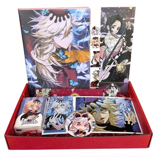 鬼灭之刃周边文具猗窝座无惨童磨黑死牟吧唧学习用品大全礼盒新年