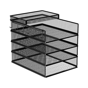 书桌置物架办公室工位文件收纳整理盒书架改造神器多层资料文件架