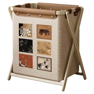 脏衣篓可折叠家用浴室布艺收纳篮阳台换洗衣服放置架衣帽架大容量