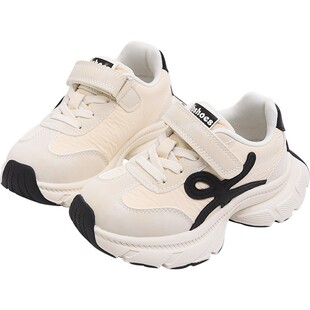 女童运动鞋儿童老爹鞋2026春季新款白色时尚单鞋小女孩跳步鞋童鞋