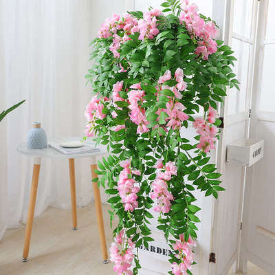 仿真灯笼吊兰绿植塑料假花藤条装饰花藤垂吊壁挂植物室内室外摆设