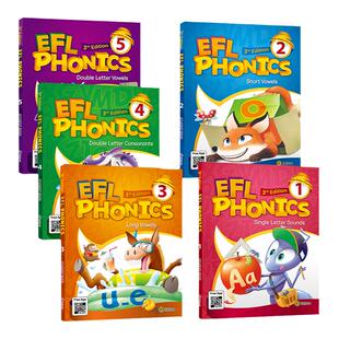 【进口直营】原版进口 5-12岁幼少儿英语 phonics自然拼读教材电子版 标准版 EFL PHONICS 1-5级学生教材 英语发音规则 赠电子课件