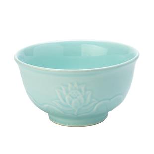 玉质陶瓷米饭碗高脚防烫碗盘套装家用中式窑变釉色餐具轻奢高档风