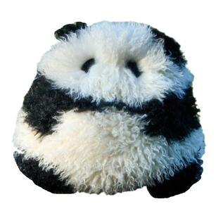 蝴蝶效应卷毛熊猫毛绒玩具小熊猫玩偶公仔可爱动物抱枕靠垫送女生