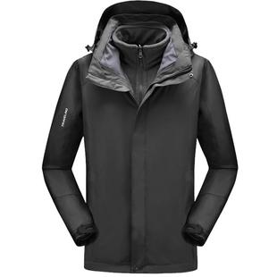 simboo秋冬运动户外冲锋衣男防寒加厚保暖羽绒棉内胆登山服女大码