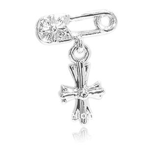 hellopuppy别针十字架吊坠钛钢耳骨钉耳钉Y2K甜酷饰品金属感耳饰