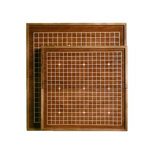 香樟木19路围棋五子棋实木棋盘棋仿玉石棋子云子学生儿童套装成人